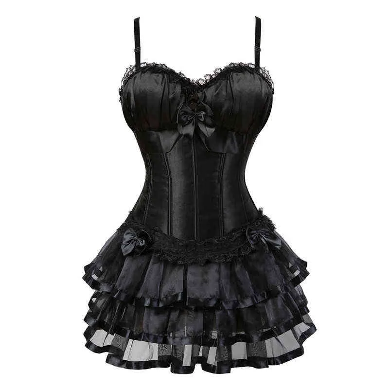 NXY ensemble sexy robes corset victoriennes noires bustiers burlesques avec jupe costumes vintage lacets sangle lingerie pour femmes 1130