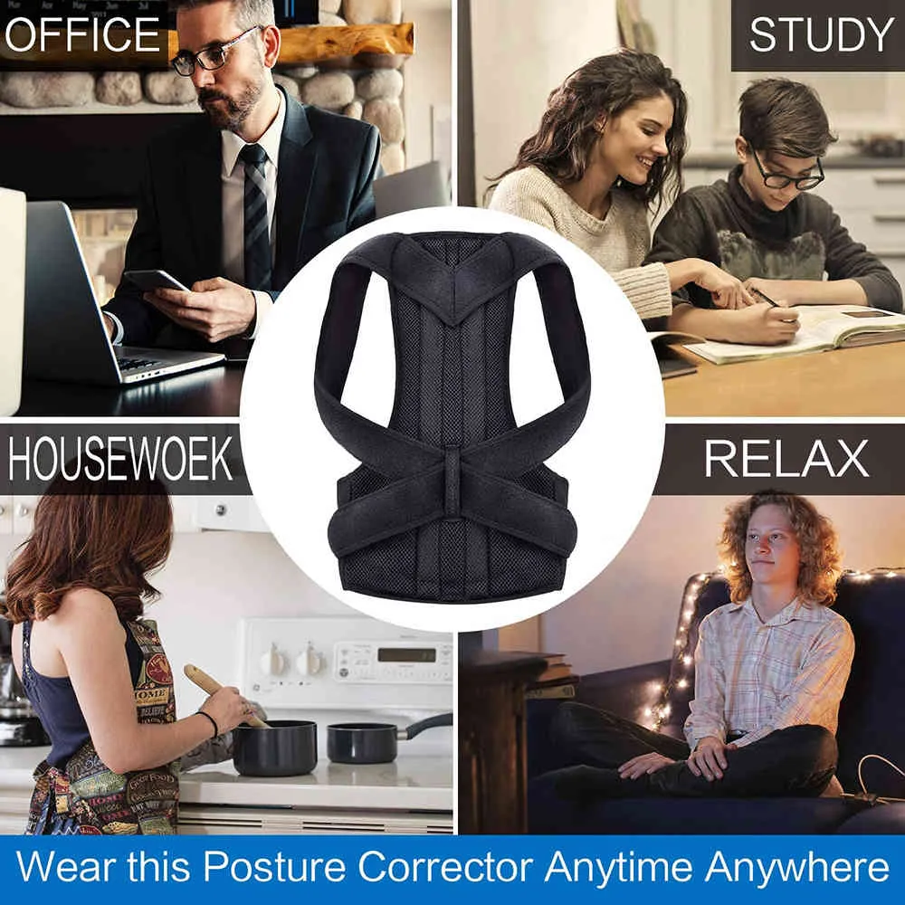 Correttore corsetto da uomo Supporto cintura Tutore Body Shaper Gilet Postura corretta Cinture Sollievo dalla spalla posteriore