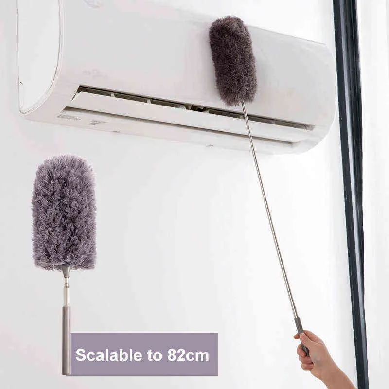 Microfibre Duster Brosse Extensible Main Poussière Nettoyant Anti-poussière Brosse Maison Climatisation Meubles De Voiture Nettoyage 211215