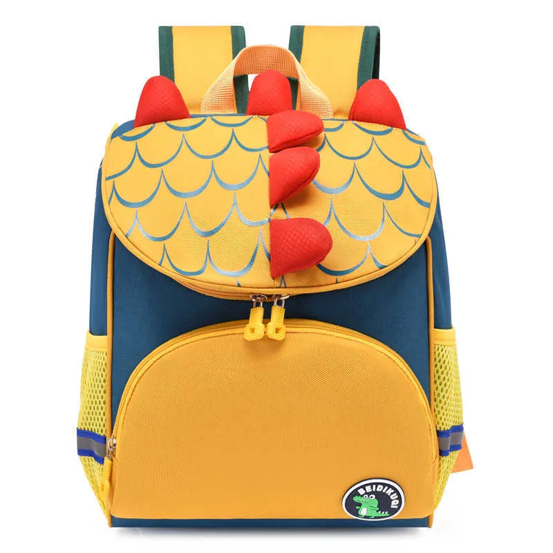 Tecknad 3d Dinosaur Kids Backpacks Little Boys Preschools Väskor Tjejer Baby Söt Toddler Barn Schoolbag Kindergarten Väska Märke 211021