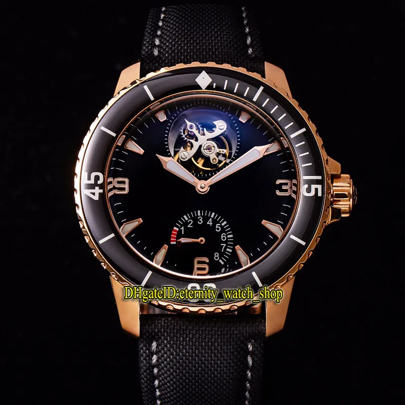 ETERNITY Sport Watches JBF آخر ترقية Fifty Fathoms Real Tourbillon Automatic 5025-3630-52A Power Reserve Dial Mens Watch Rose229B