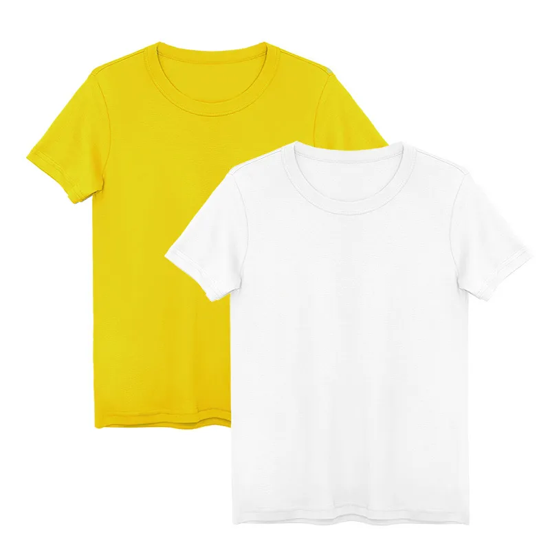 Женщины Tee Рубашки с короткими рукавами О шеи Основные Топы Летние Хлопок Женская футболка Femme Черный Желтый Случайные Gilrs Простая мода 210416