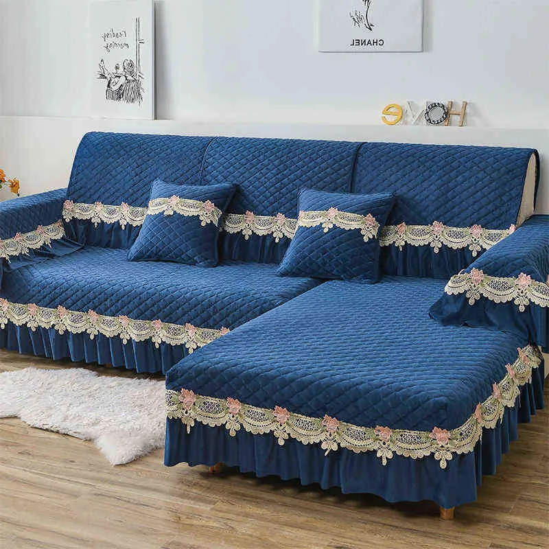 Couverture de canapé en peluche quatre saisons serviette tissu coussin de siège dossier simple canapé moderne lit antidérapant 211116