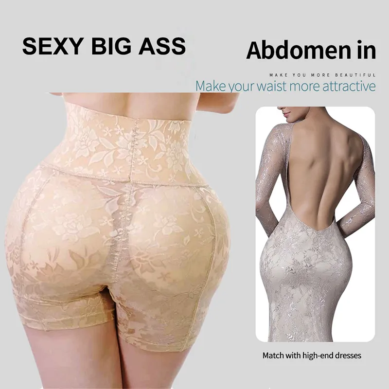 Mutandine Big Ass Hip Enchancer Allenatore a vita alta Body Shaper Donna Intimo sexy da sposa Butt Lifter Mutandine di controllo Shapewear180G