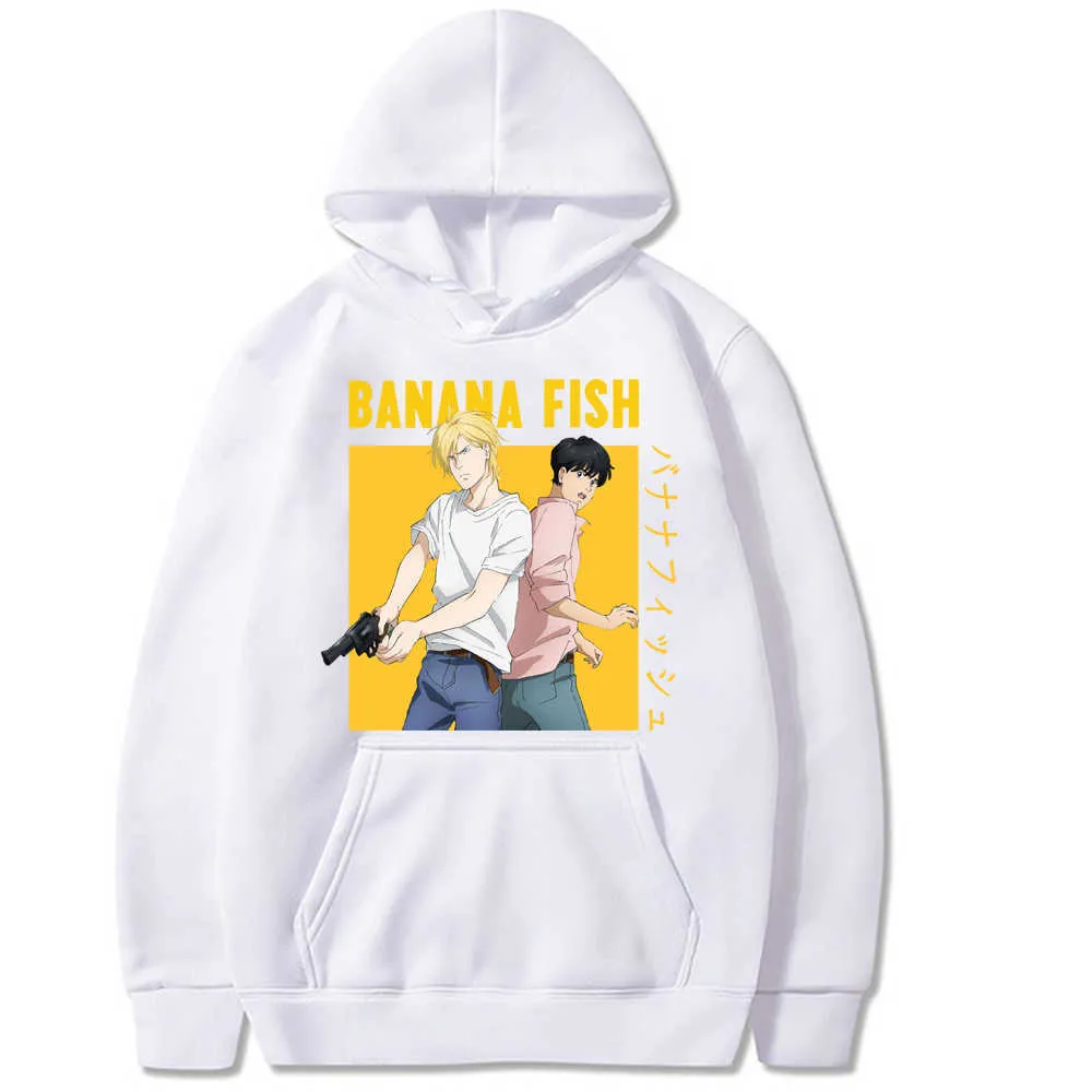 Harajuku banane poisson anime sweat à capuche hommes/femmes sweat à capuche décontracté sweat pull Streetwear vêtements Y0804