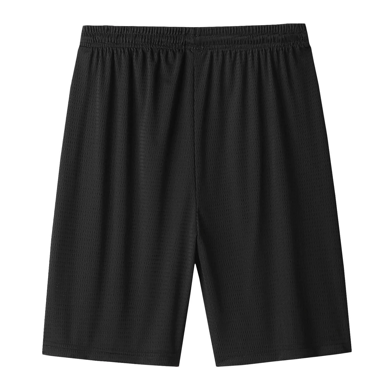 MJNONG MENS Shorts Cordão Casual Cintura Elástica Curto Com Bolsos Zipper Respirável Grande e Alto Workout 210714