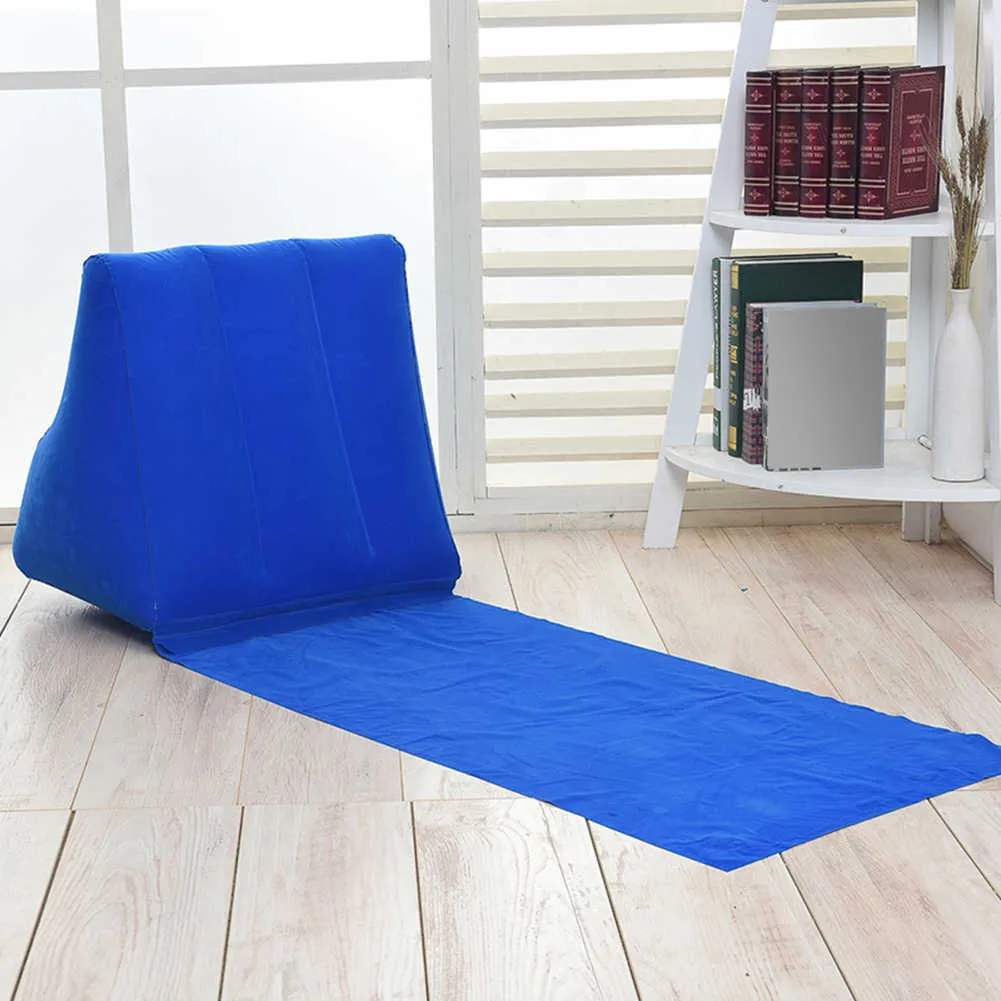 Strandmat Camping Matras Strand Lounger Kussen met Opblaasbare Kussen Opvouwbare Strandstoel Camping Travel Air Bed Y0706