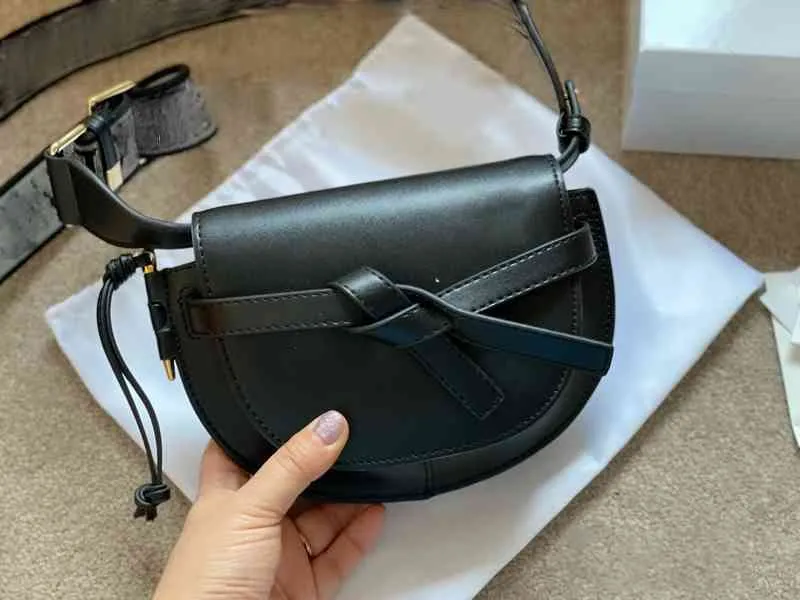 Väskor Tote Dam Läder Sadel Messenger Mode Lättviktshandväska Axelre Brun Märkesdesigner Crossbody Kvinnliga Portmonnäer 1225