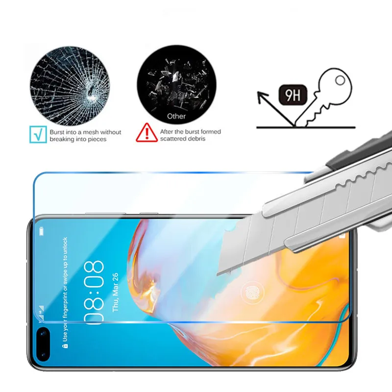 Handy-Displayschutzfolien 4in1 gehärtetes Glas für Huawei P20 P30 Pro P Smart Z S 2019 Kamera-Displayschutzglas für Huawei