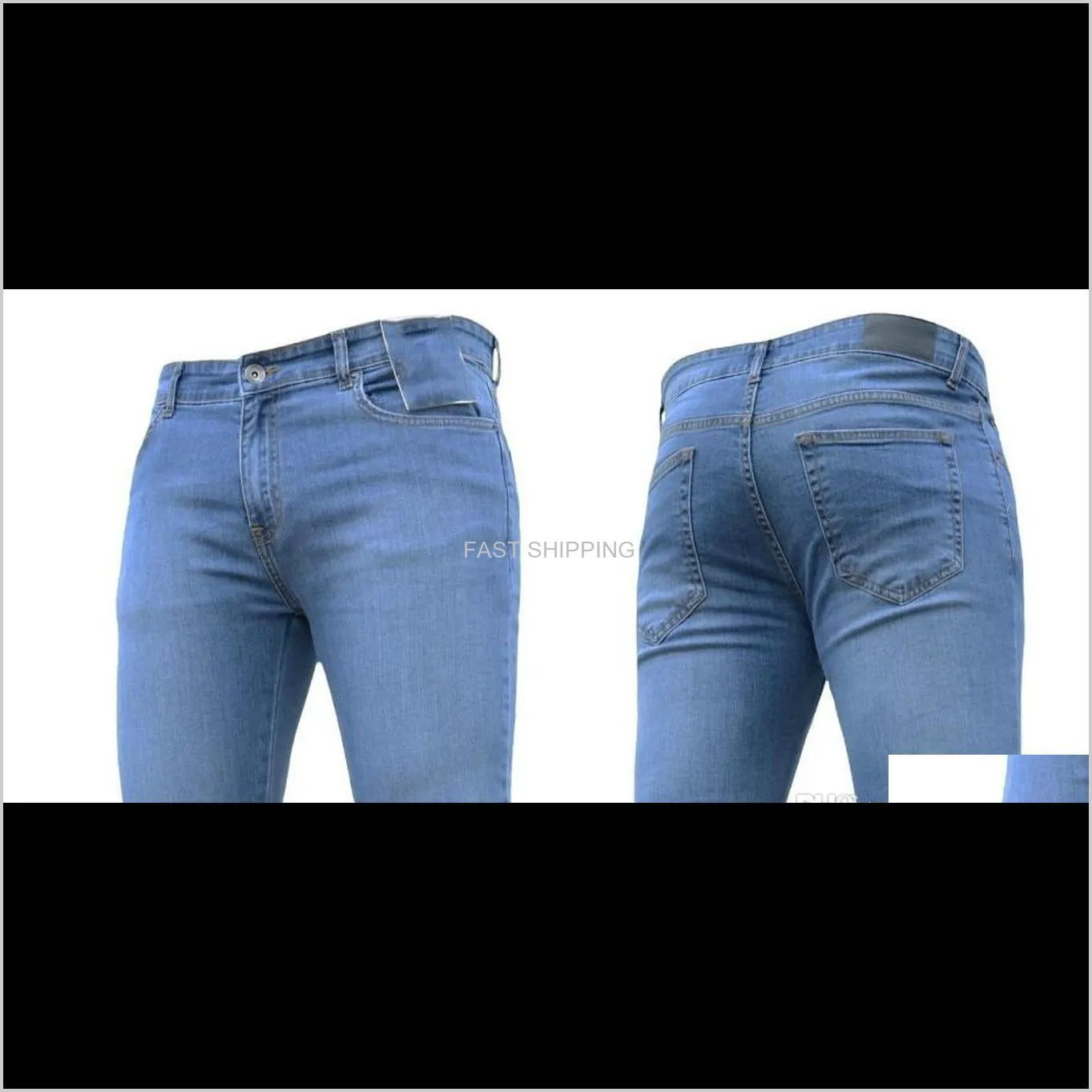 mens jeans fashion slim solid color washed jeans mens streetwear zipper long pencil pants male long trousers jeans