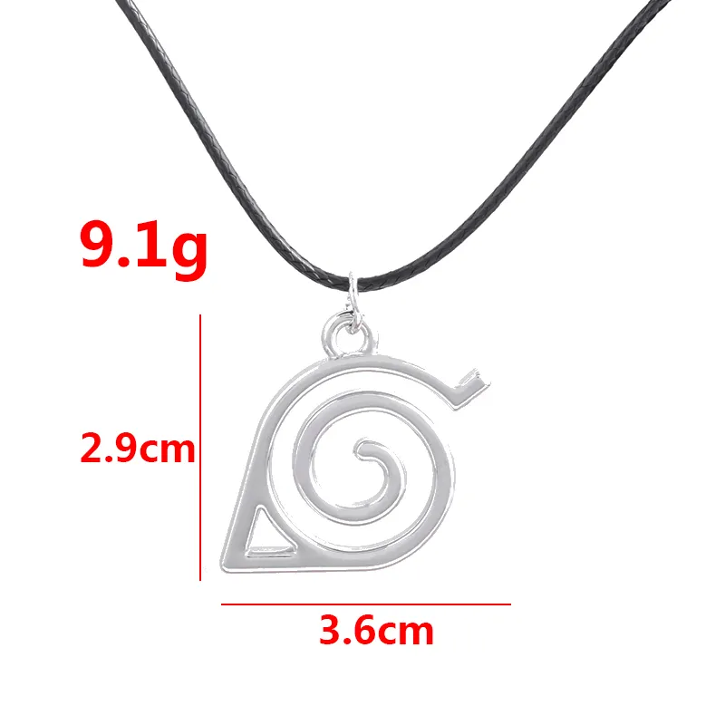 20 pz Collana Cosplay Anime Akatsuki Uchiha Itachi Foglia Konoha Village Collana con ciondolo gioielli fan 2103312338