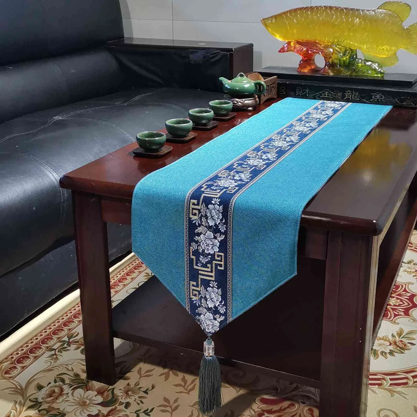 Fyjafon Table Runner Cotton Linen Khaki s 30*300cm Decorative Bed 30*180 Living Room el 210628