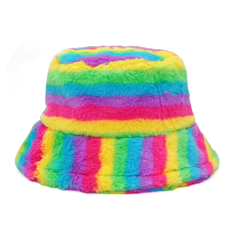 여성용 모자 줄무늬 봉제 인형 봉제 모자는 따뜻한 나이를 감소시킨다 - 큰 림 햇살 유성 모자 조수