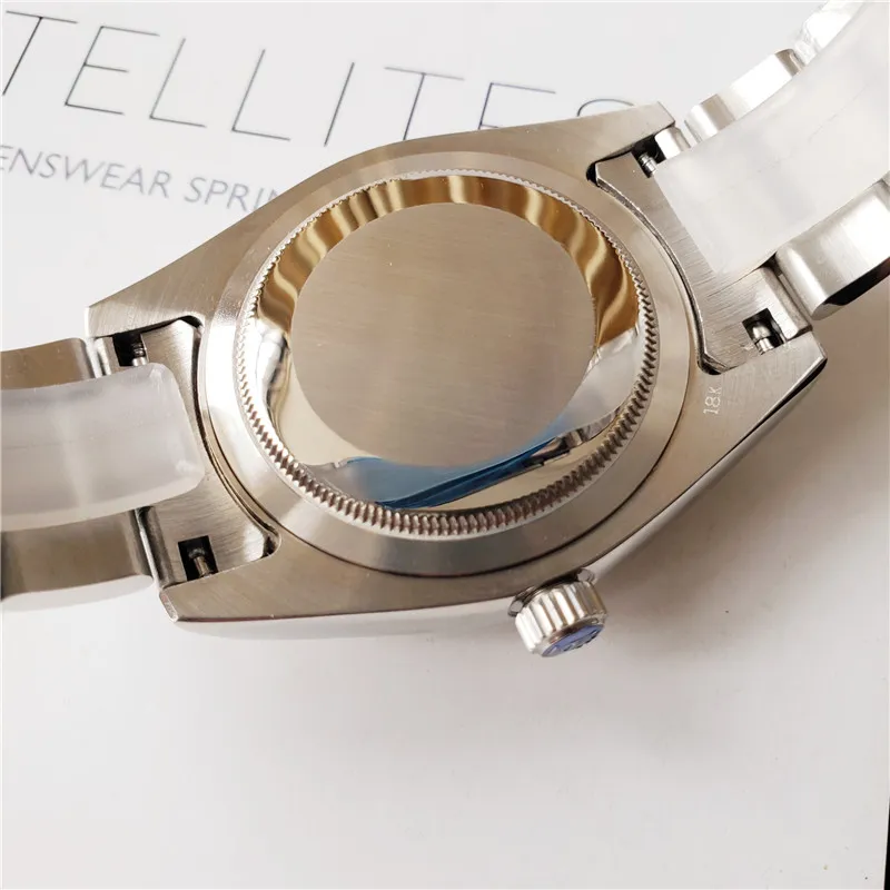 Célèbre marque chiffres arabes en acier inoxydable bleu Dail montre-bracelet jour montre calendrier date hommes horloge 40mm3027