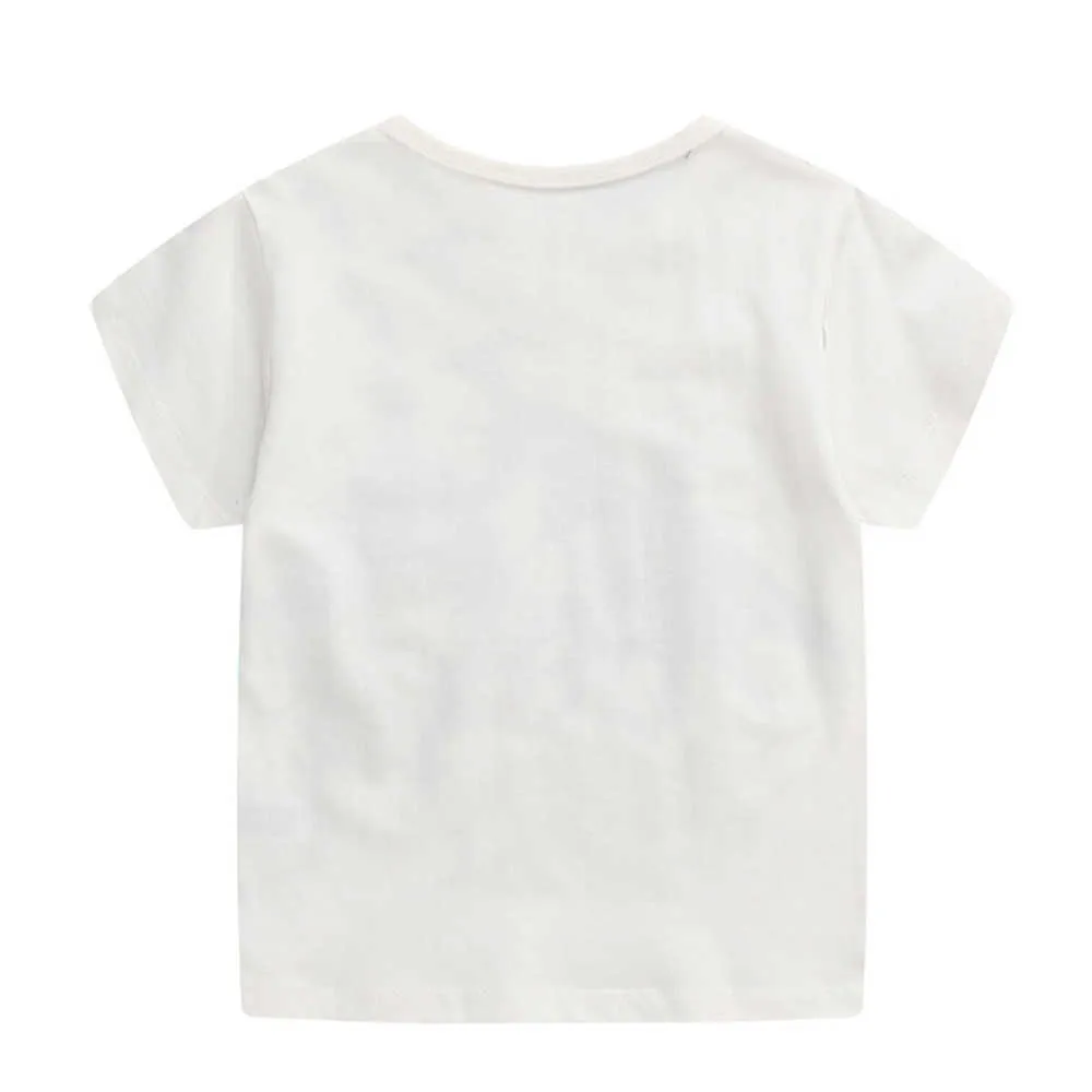 Saut mètres arrivée été dinosaures imprimer mignon coton garçons filles t-shirts vente bébé vêtements hauts 210529