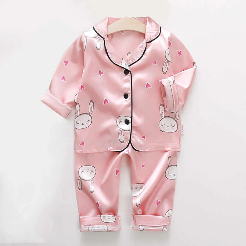 LZH Höst Barnkläder Toddler Pojkar Pyjamas Set Suit Sommar Barnkläder för Pojkar Tjejer Pyjamas Set Casual HomeWear 210728