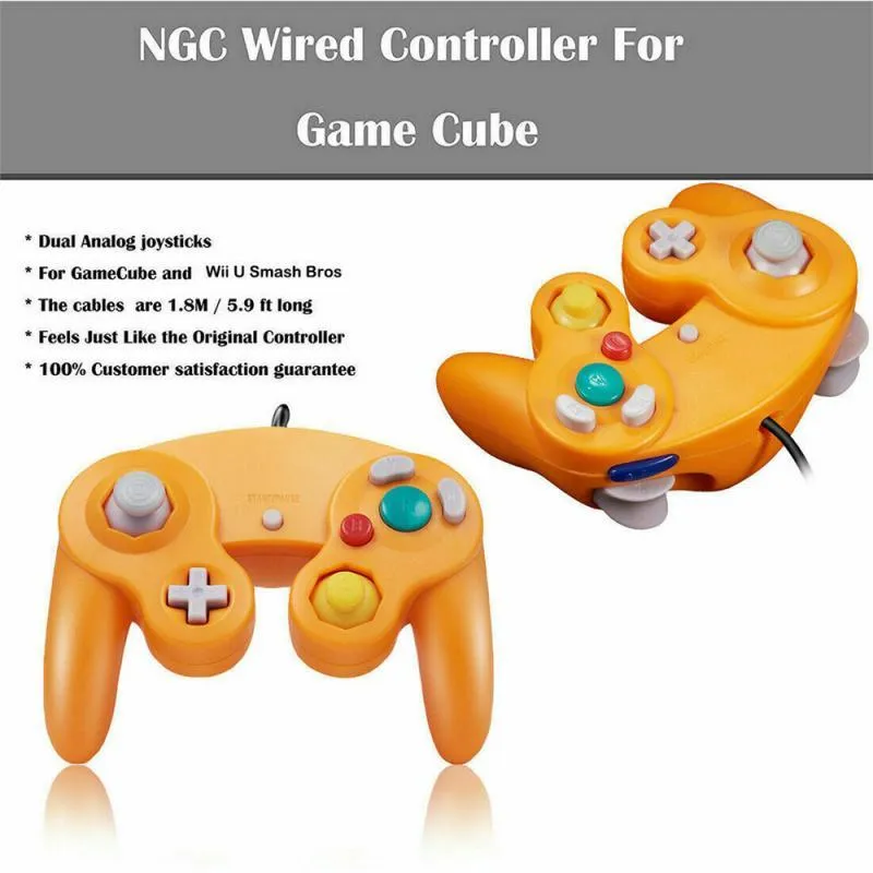 Gamepad Wired Nintend NGC GC Controlador Wii Wiiu Gamecube Joystick Joypad Consoles de jogos Acessórios