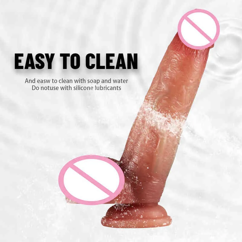 NXY Dildos 항문 장난감 코키 헤드 여성 액체 실리콘 시뮬레이션 Penis Les Lesbian 바지 Didlo 성인 재미 제품 0225