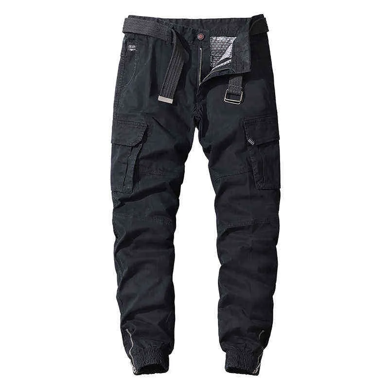 Lastbyxor män hip hop streetwear jogger byxa mode byxor multi-pocket casual joggers sweatpants män byxor 211201