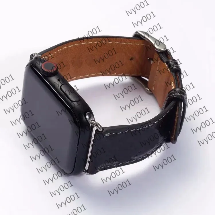 2021 Tasarımcı Moda G Watchbands Watch Band 41mm 45mm 42mm 38mm 40mm 44mm IWatch 2 3 4 5 6 7 Bantları Deri Kayış Bilezik Moda Stripes Watchband Ivy001