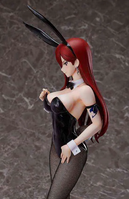 Anime Fairy Tail Freeing 1/4 B-stijl Erza Scarlet Bunny Girl Sexy Meisjes PVC Action Figure Toy Volwassen Collectie Model Doll Geschenken H1105