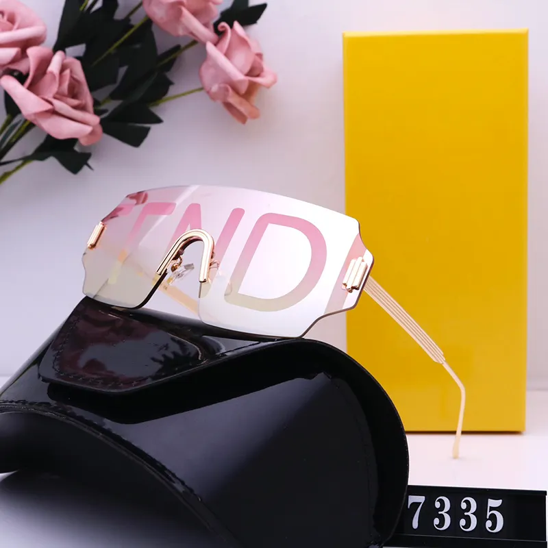 Letter Rimless zonnebrillen Designer voor vrouwelijke luxe ontwerpers frameloze zonnebril rijden met doos topkwaliteit D2112186Z