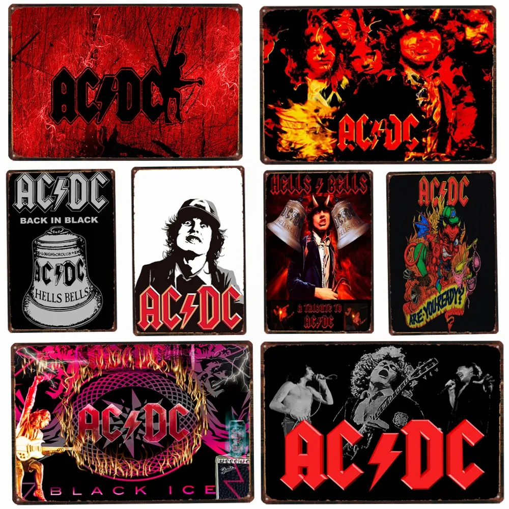 2022 Pop Star Tin Poster Sign Vintage Rock ACDC PEINTURE MÉTAL PLAQUE MUSIQUE TIKI BAR ART WALL PLAQUE PERSONNEL