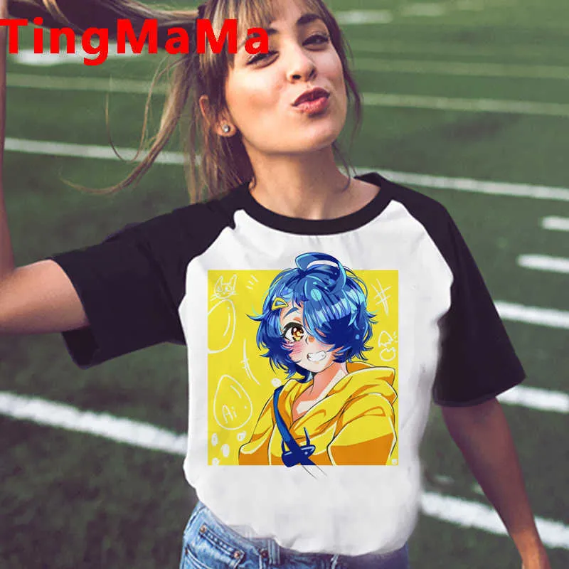 Prioridade de ovos da maravilha camiseta feminino impressão 2021 harajuku branco camiseta plus tamanho camiseta t camiseta harajuku kawaii x0621