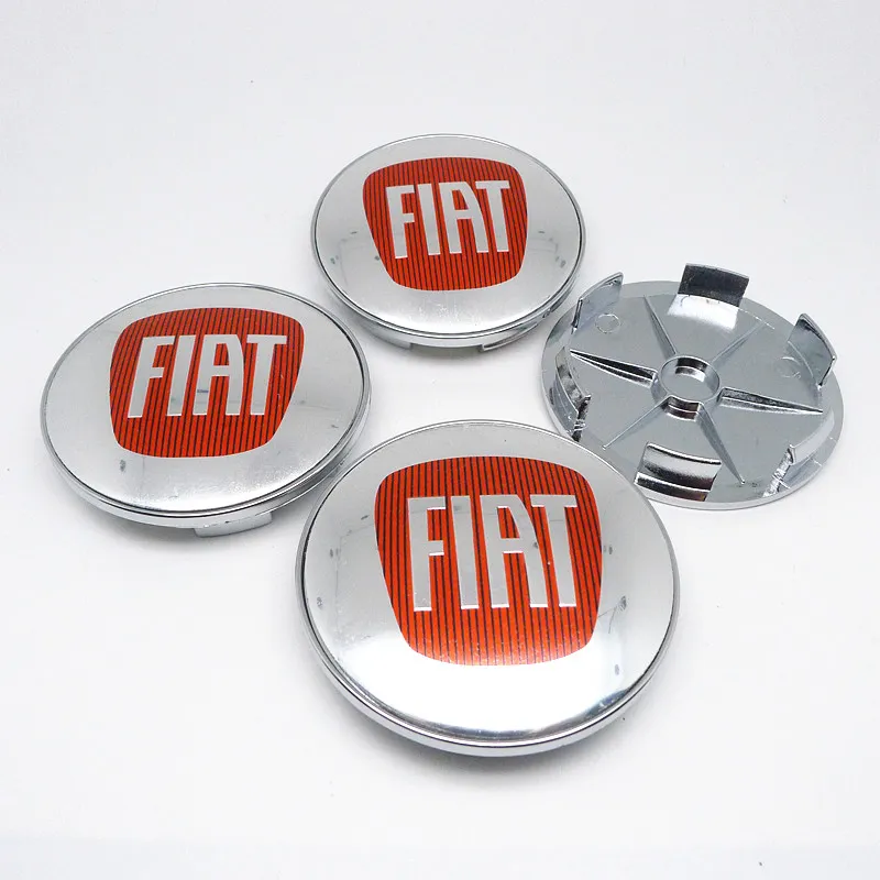 4 pièces 68mm pour Fiat moyeux de capuchon central de roue voiture style emblème Badge Logo jantes couverture 65mm autocollants accessoires3328