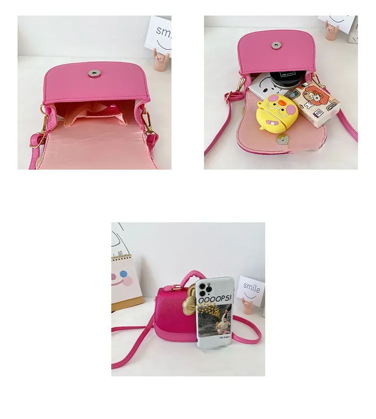 Girl Cartoon Princess Handtassen Fashion Cute Kids Butterfly Messenger Bag Change Purse Children Color Matching Pu One Shoulder Bag F145