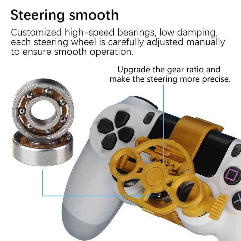 Gaming Racing Wheel Mini Steering Game Controller for Sony PlayStation PS4 3D Printed Accessories G1111290P