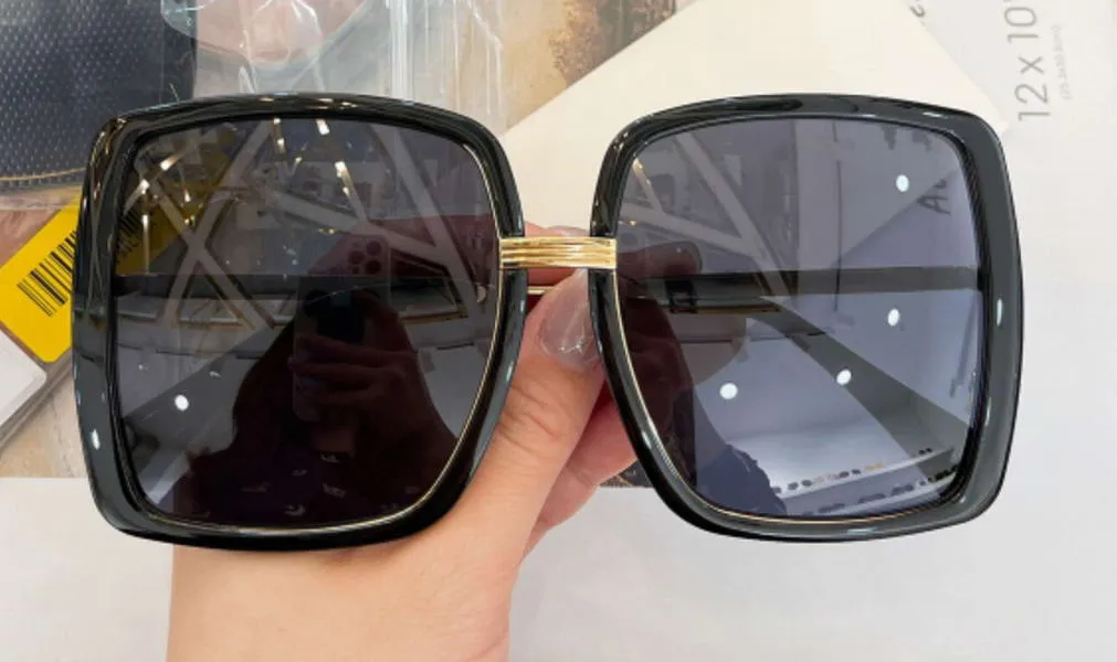 Oversized Sunglasses for Men Women 0903 Gold Blue Pink Lens Retro Glasses Occhiali da Sole Fashion Sunglasses With Box335d