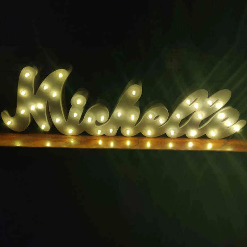 Personalized LED Light Sign Custom Name Night Lamp For Bedroom, Wall ...