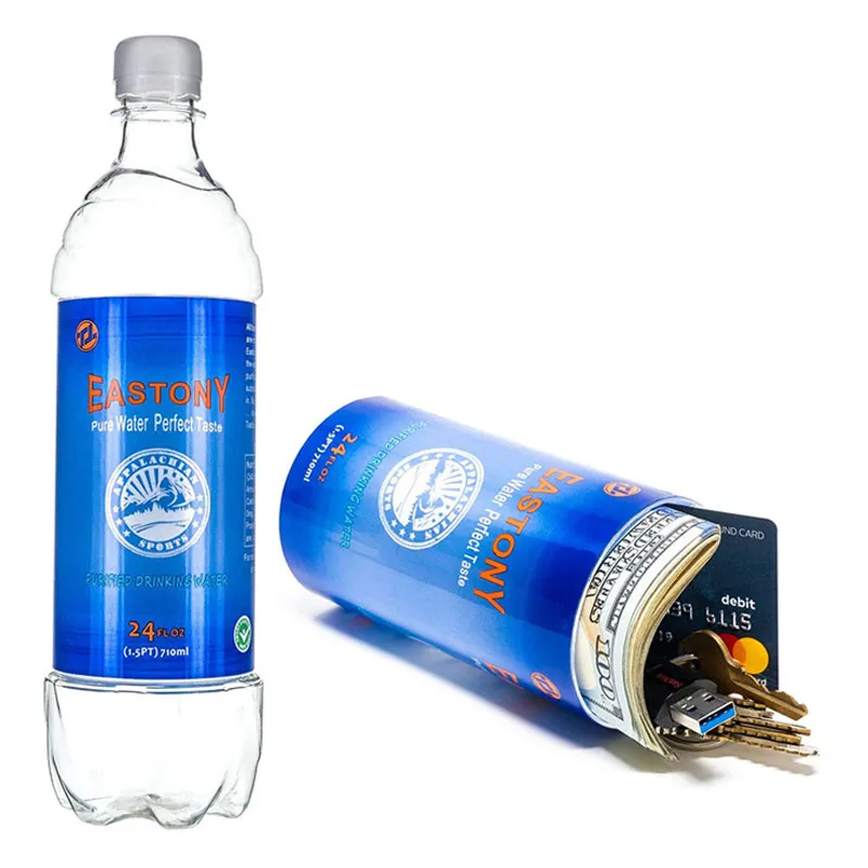 Dywersja butelka z wodą kształt niespodzianka Sekret 710 ml Ukryty pojemnik na zabezpieczenia Safe Safe Box Plastic Jars Organizacja 217W