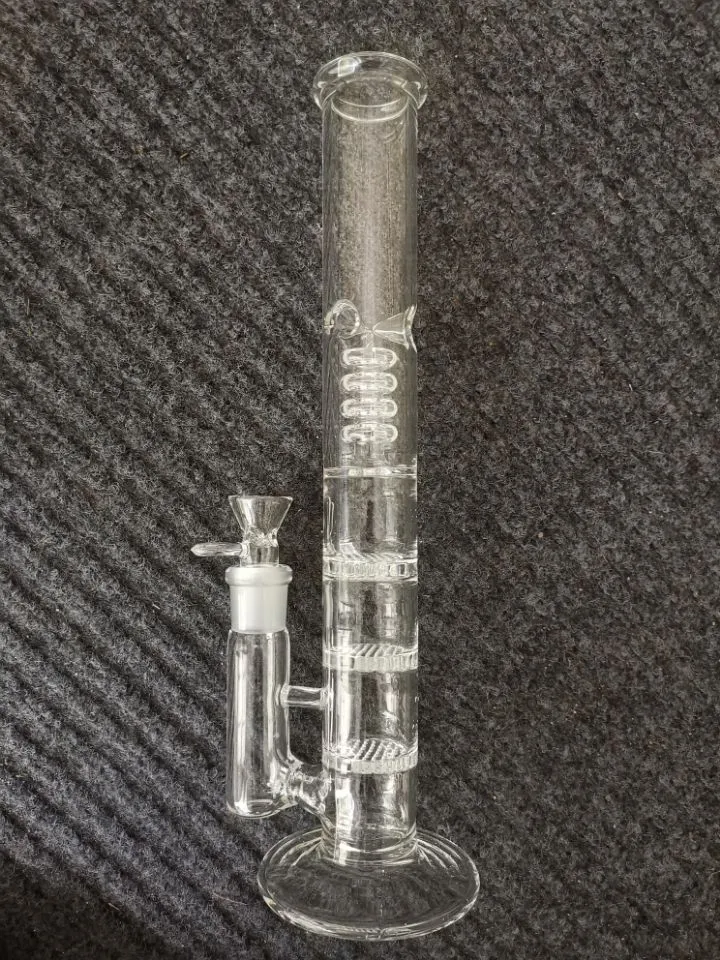 Bong Birdcage Perc Hoge 12.5inch Pijp 3 Layer Filter Honingraat Percolator Bongs Glas Waskolf Waterpijp 18.8MM gezamenlijke zeusart winkel