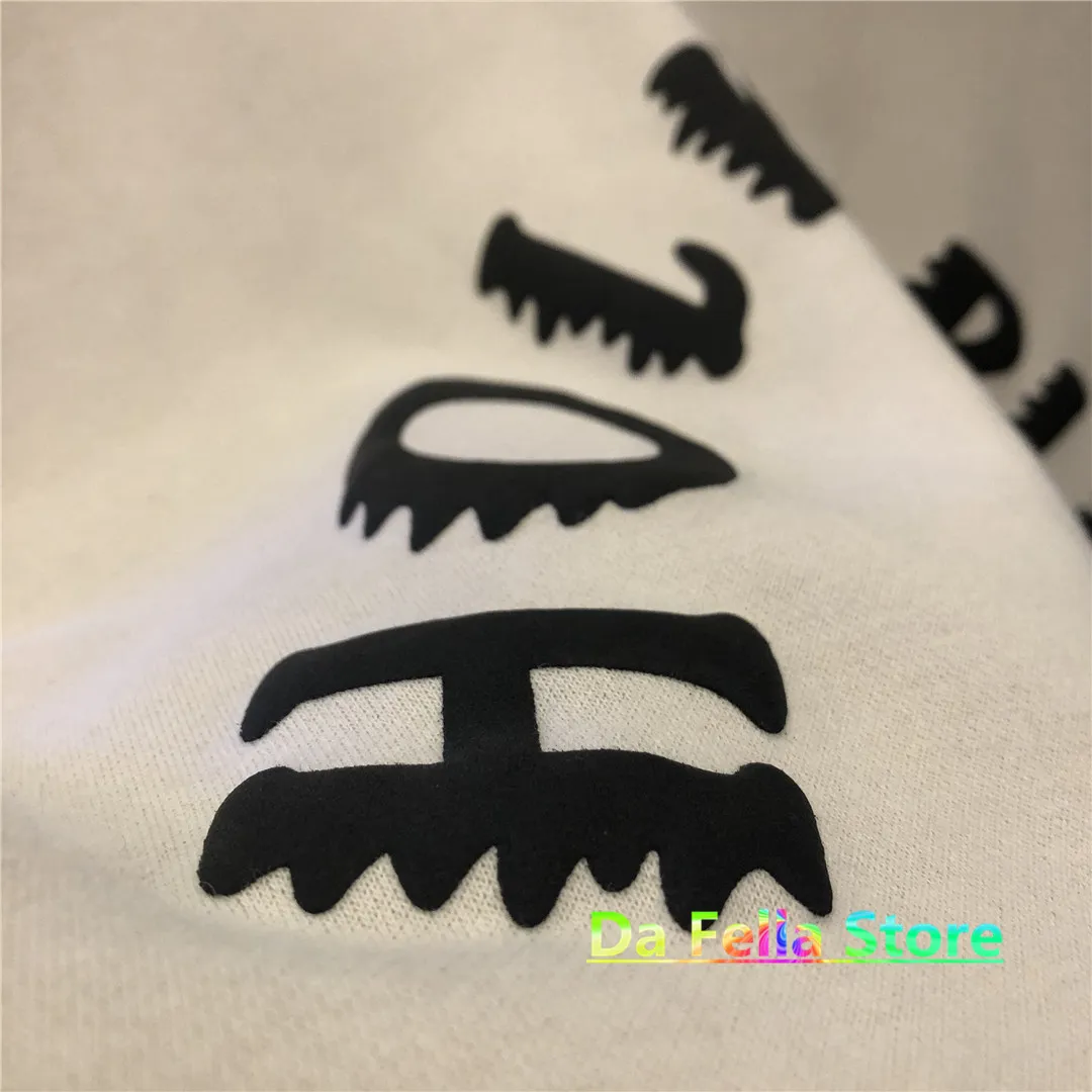 Moletom masculino feminino carta espuma impressão hip hop domingo serviço hoodie dentro tag tamanho logotipo hoodies177l