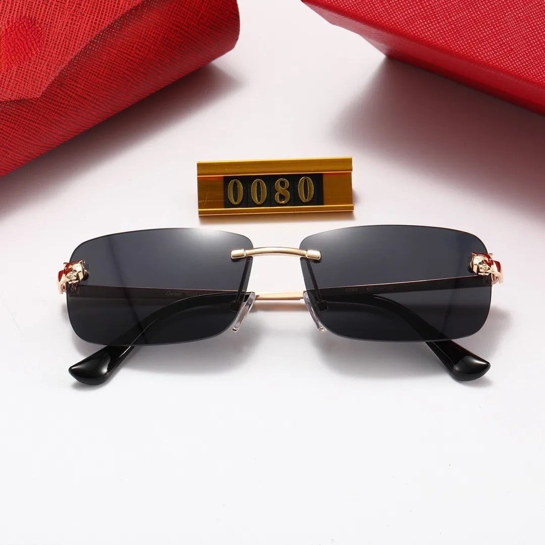 Net Red Sunglasses Gradient Ocean Film Ultra Light Round Frame Personalized Leopard Head UV Resistant Transparent Eyewear