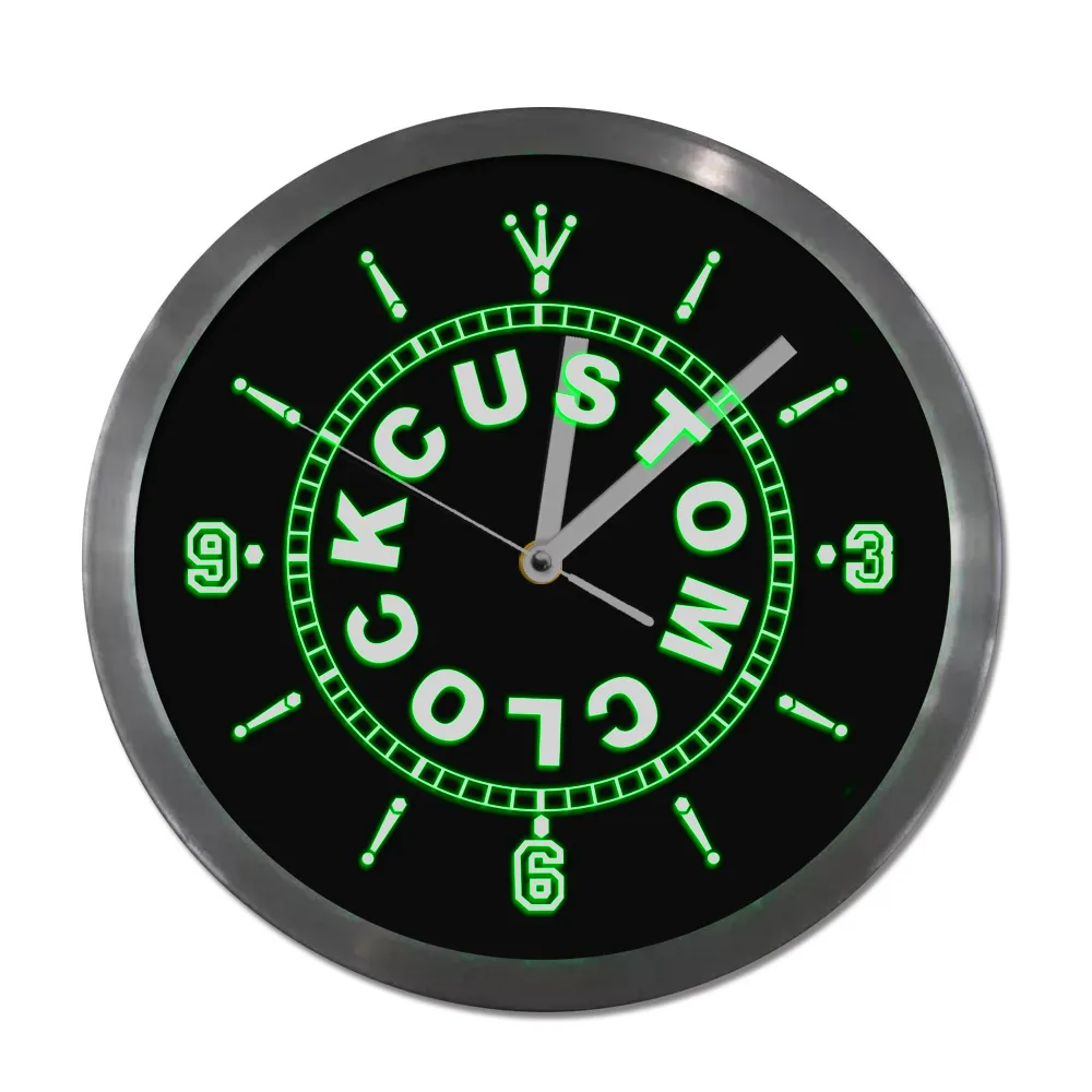 Horloge murale avec nom de société, conception de commande personnalisée, vos produits, Reloj Pared Saat 210401
