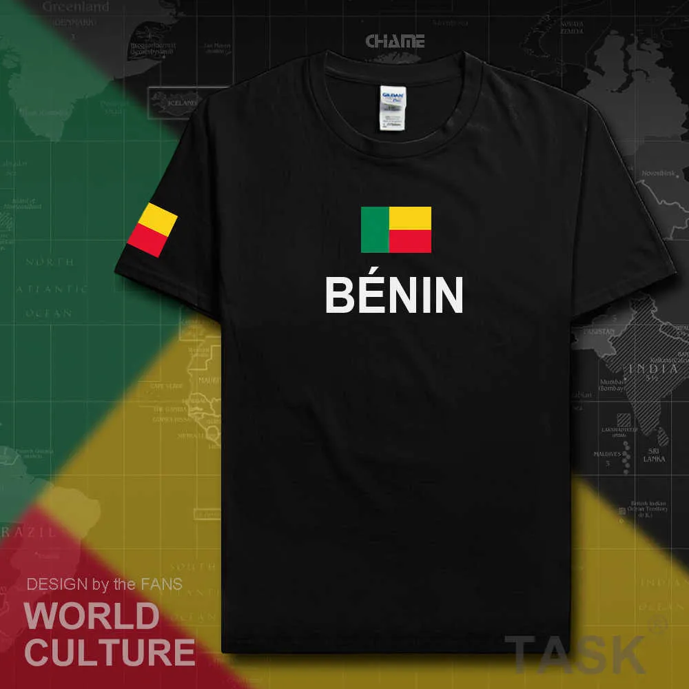 Benim Beninese Camiseta Moda Jersey Nation Team 100% Algodão T-shirt T-shirt Tees Country Sporting Gyms Ben BJ Dahomey X0621