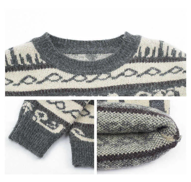 2021 Ragazzi invernali maglione lavorato a maglia cammello stampa abbigliamento bambini adolescenti moda pullover caldi cappotti in maglia 2-12 abbigliamento bambini anziani Y1024