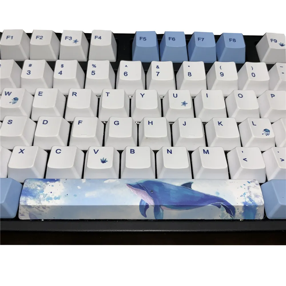 Wieloryb OEM Pełna zestaw Mechaniczna Klawiatura Klawiatura PBT Dye-Sublimacja KeyCap GK61