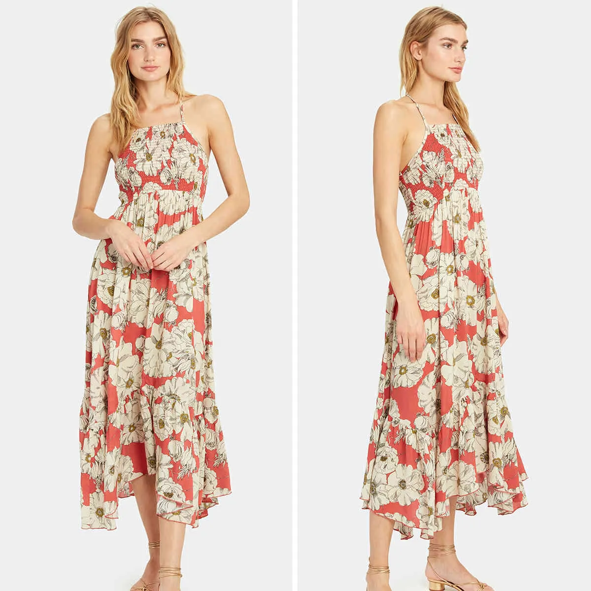 Jastie Heatwave Partded Maxi Платье Женщин Crisscross Relds Квадратная Вырека Без рукавов Летние Платья Boho Повседневная Пляжная Санктра 210419