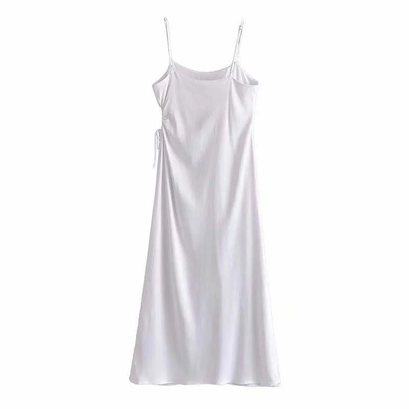 Sommar kvinnor klänning ihålig ut elegant avslappnad mode chic lady kvinna maxi klänning slits slite sol klänning 210709