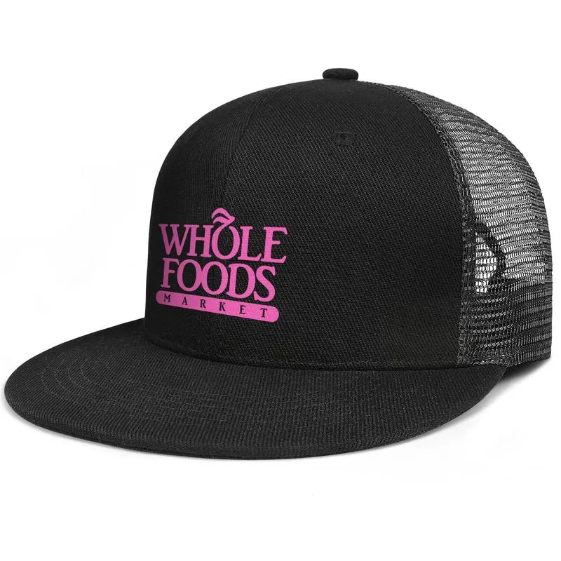 Whole Foods Market Healthy Orgánico Unisex Flat Brim Camioner Cape Styles Personalizados Baseball Hats Flash Gold Camuflage Pink White5717823