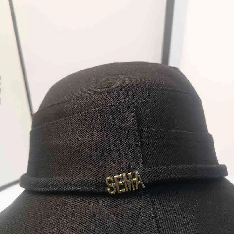 HT407 Schwarz Weiß Eimer Hut Unisex Fedora Caps Hip Hop Gorros Männer Frauen Sommer Panama Cap Strand Sonne 211119