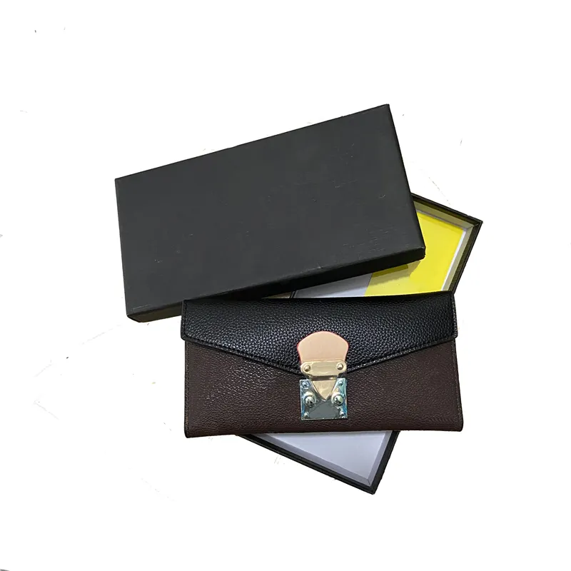Lange portemonnee voor vrouwen en mannen Designer Zipper Bag Ladies Card Holder Pocket Top Kwaliteit Munt Purse in 4 kleuren276Y