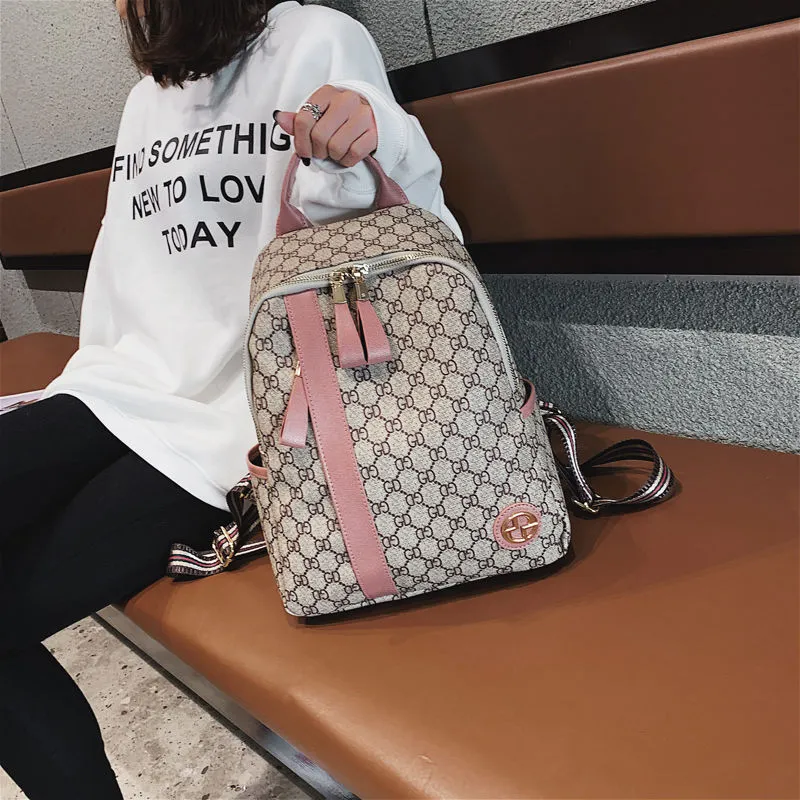 Sırt Çantası Bayan Çantası 2021 Yeni Kore Tarzı Schoolbag Çok Yönlü Moda Messenger Çanta Büyük Kapasiteli Seyahat Çantası Tek Omuz
