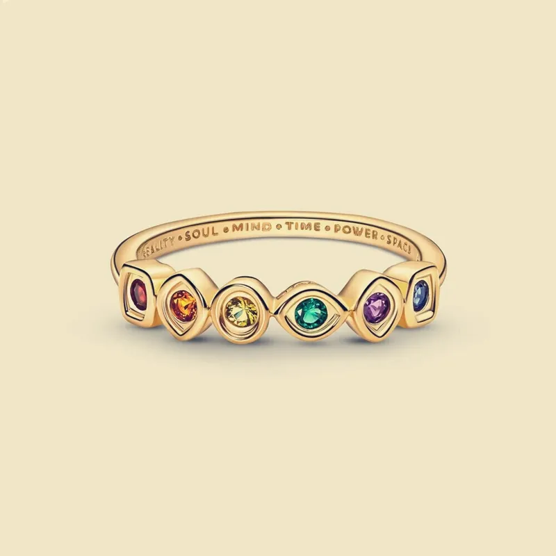 Estetyczna biżuteria mavel Infinity Stones Pierścienie dla kobiet mężczyzn Mężczyzn Piekłe zestawy pierścieni z logo Prezenty urodzinowe 160779C016694556
