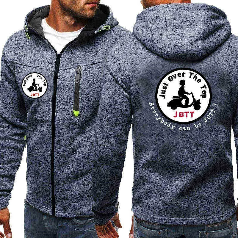 2021 Autumn Winter Warm Sports Men's Sweater Long Sleeve Leisure Jott Printed Drawstring Hoodie Fashion Zipper Coat