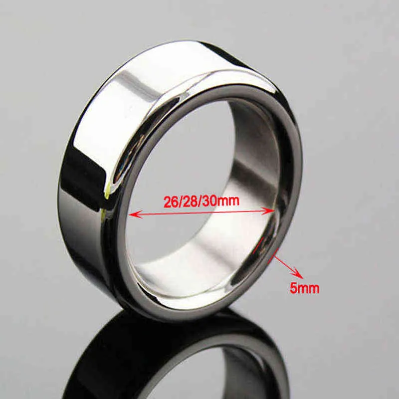 Nxy Cockrings Stainless Steel Male Cock Ring Chastity Cage Device Harness Penis Stretcher Metal Cockring Adult Sex Toys for Men Delay Spray 0215